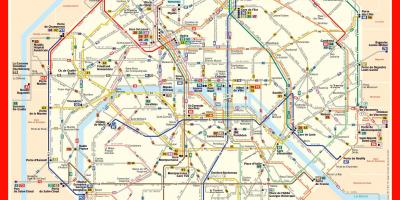 Карта Парижа автобусный вокзал