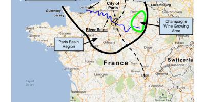 Карта Парижского бассейна 