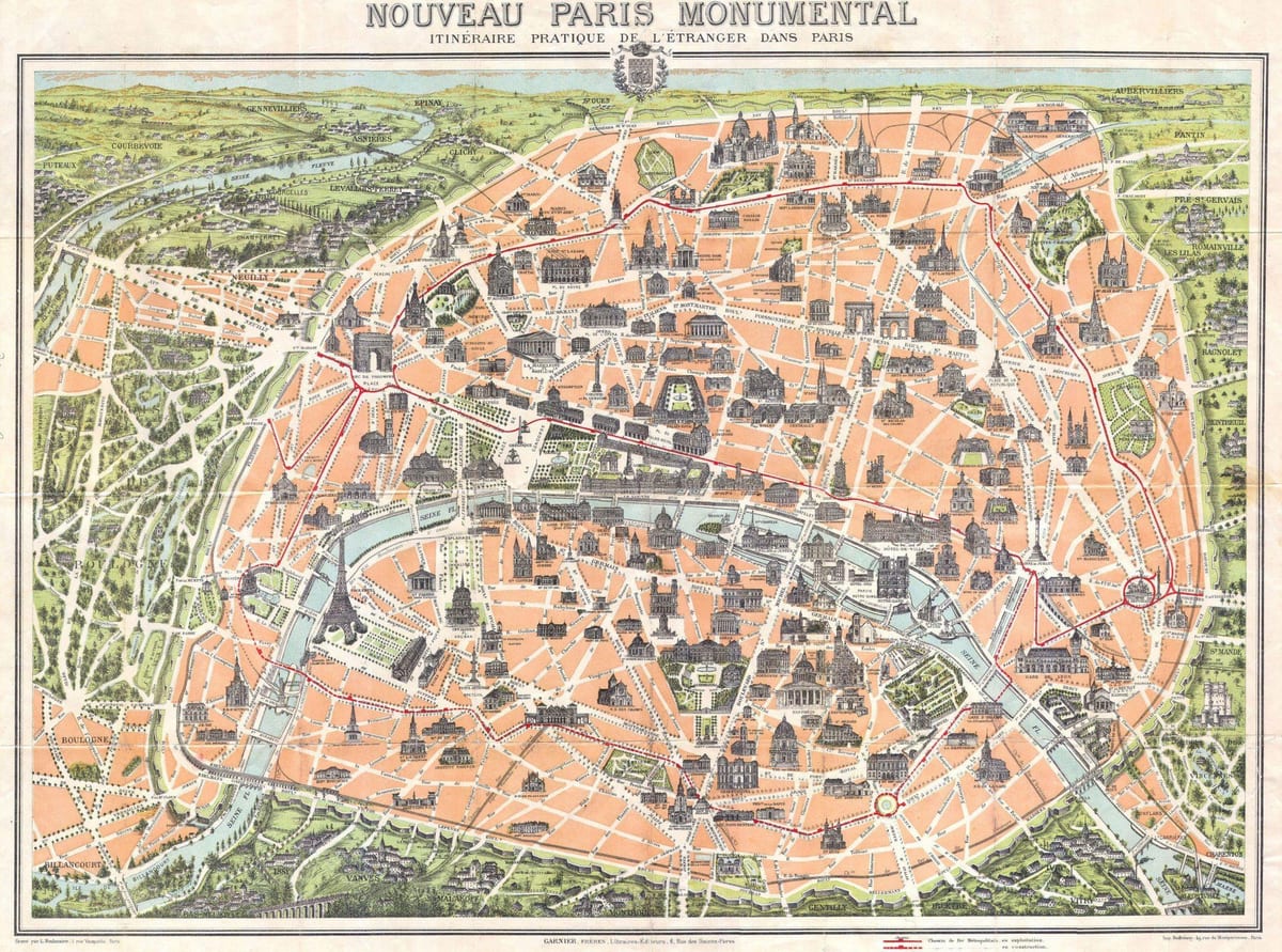 Париж карта 1800