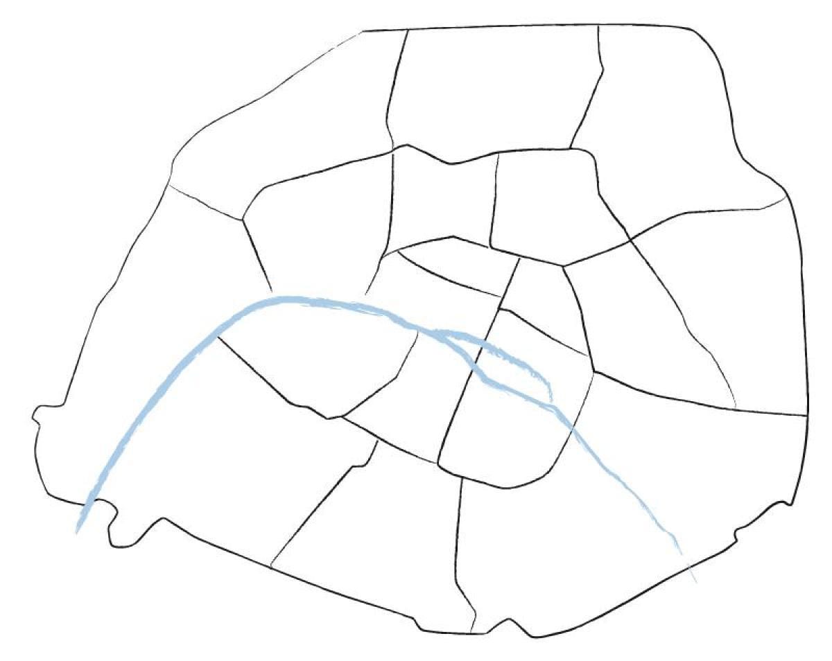 Карта пустой Париж