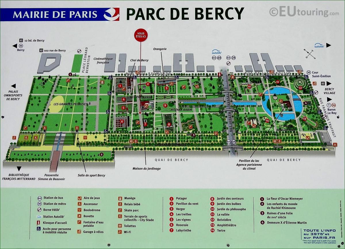 Карта Берси Париж 