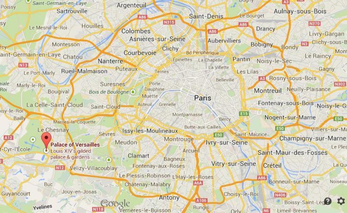 Карта Версаль Париж