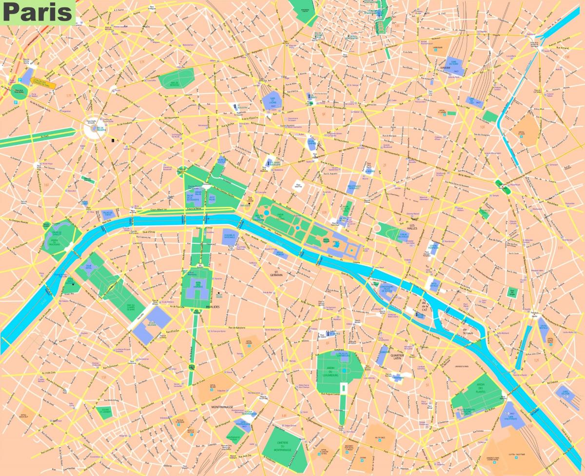 карта улиц Парижа, Франция