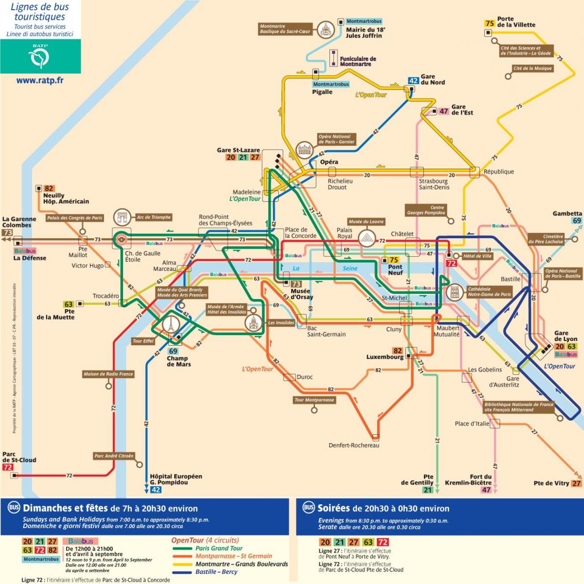 Париж сити тур автобусная карте