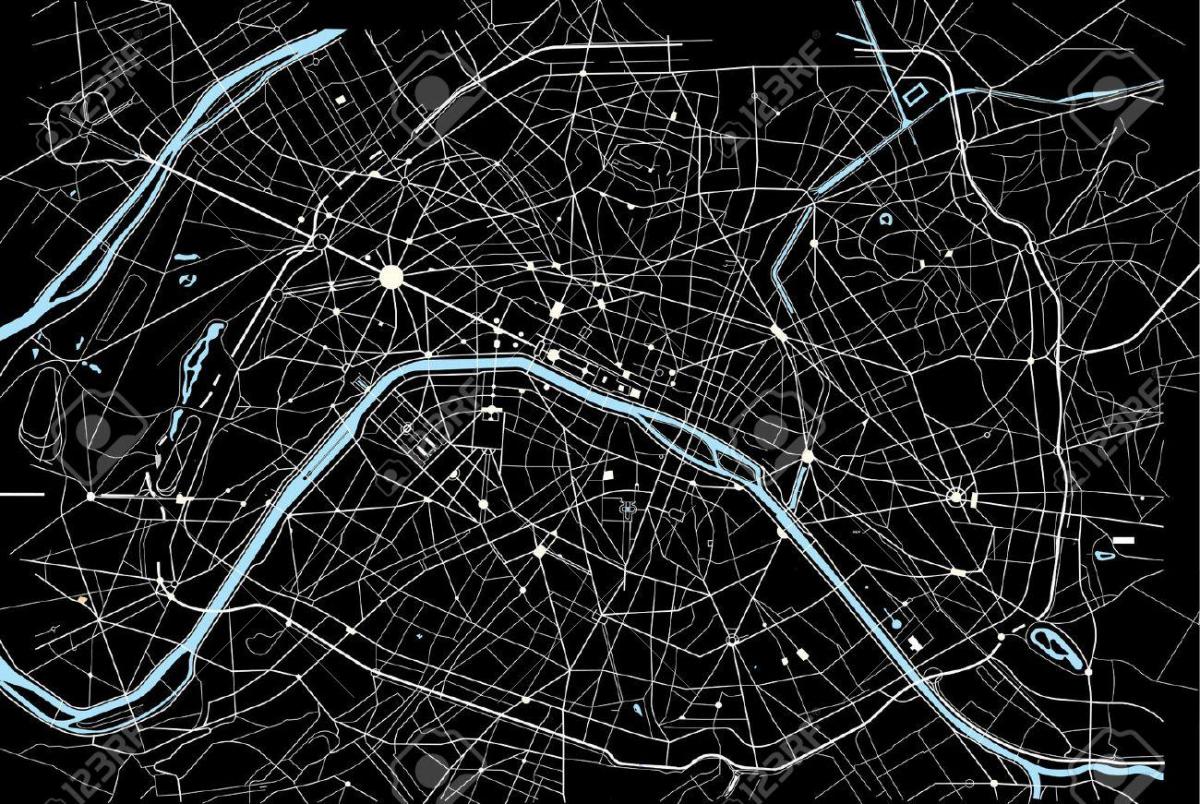 Париж векторные карты