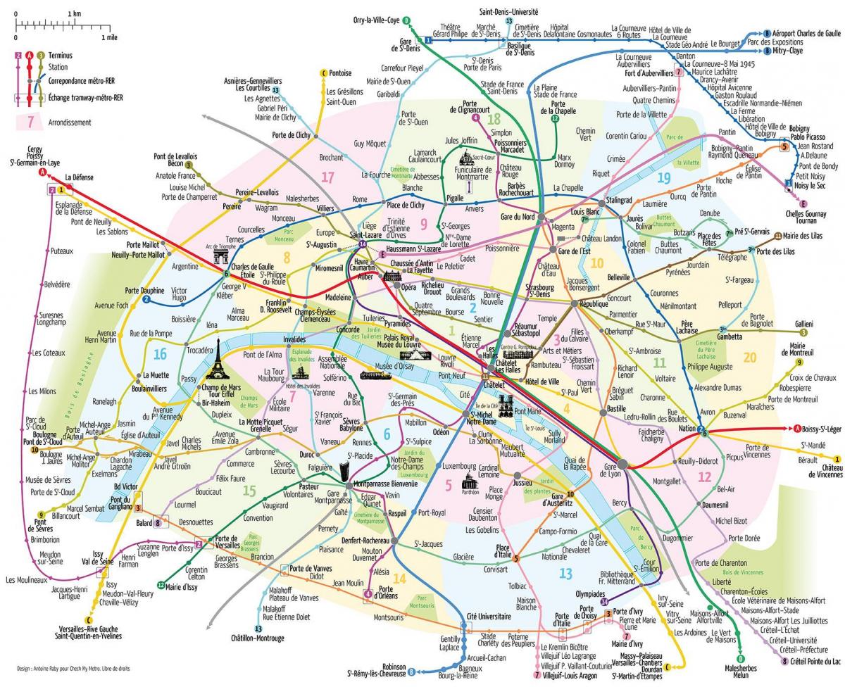 карта что посмотреть в Париже