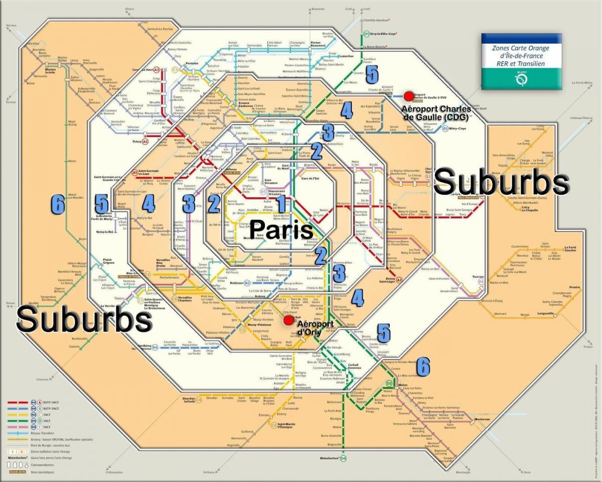 Париж, зона 1 на карте