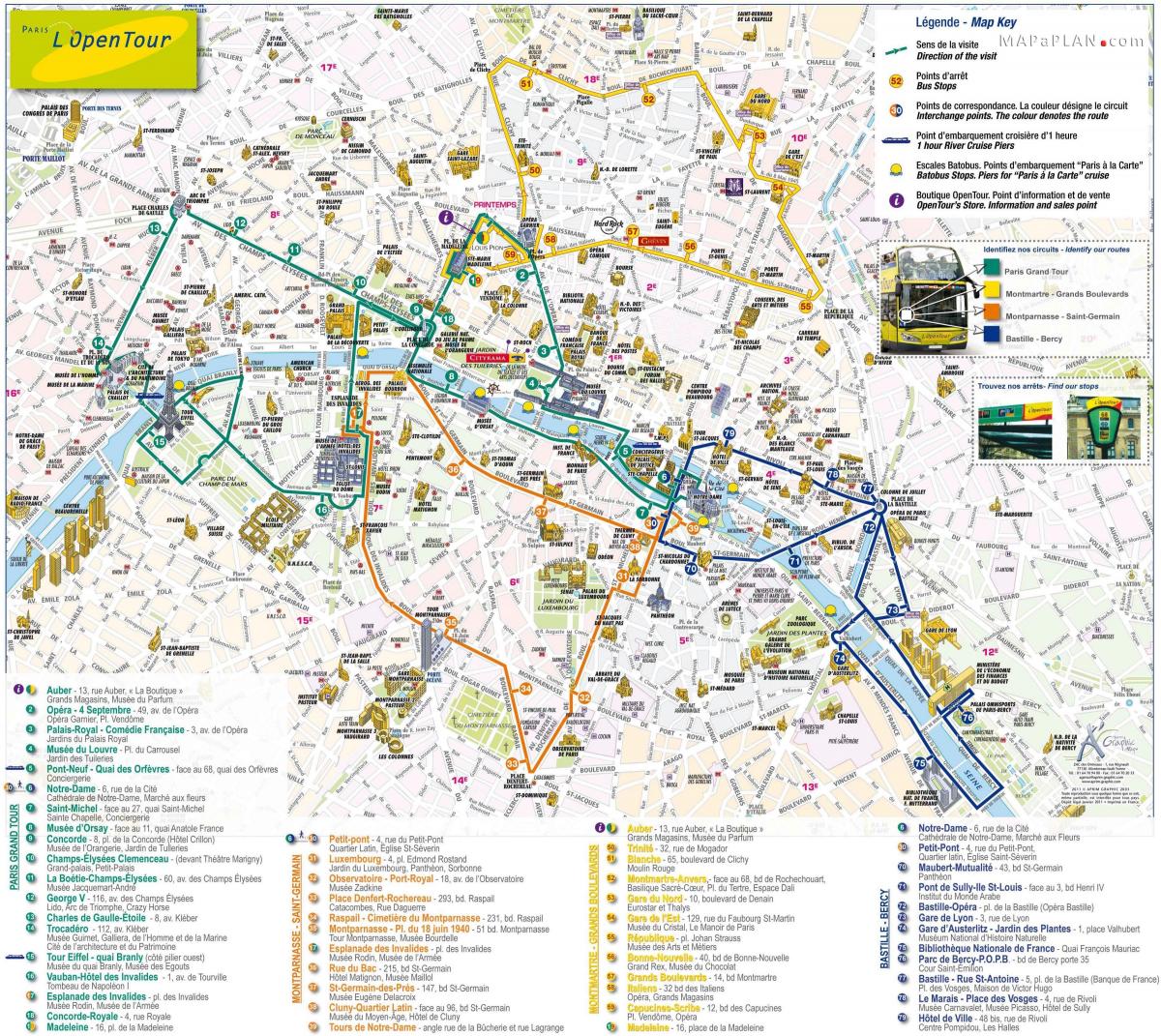открыть автобусный Париж карта
