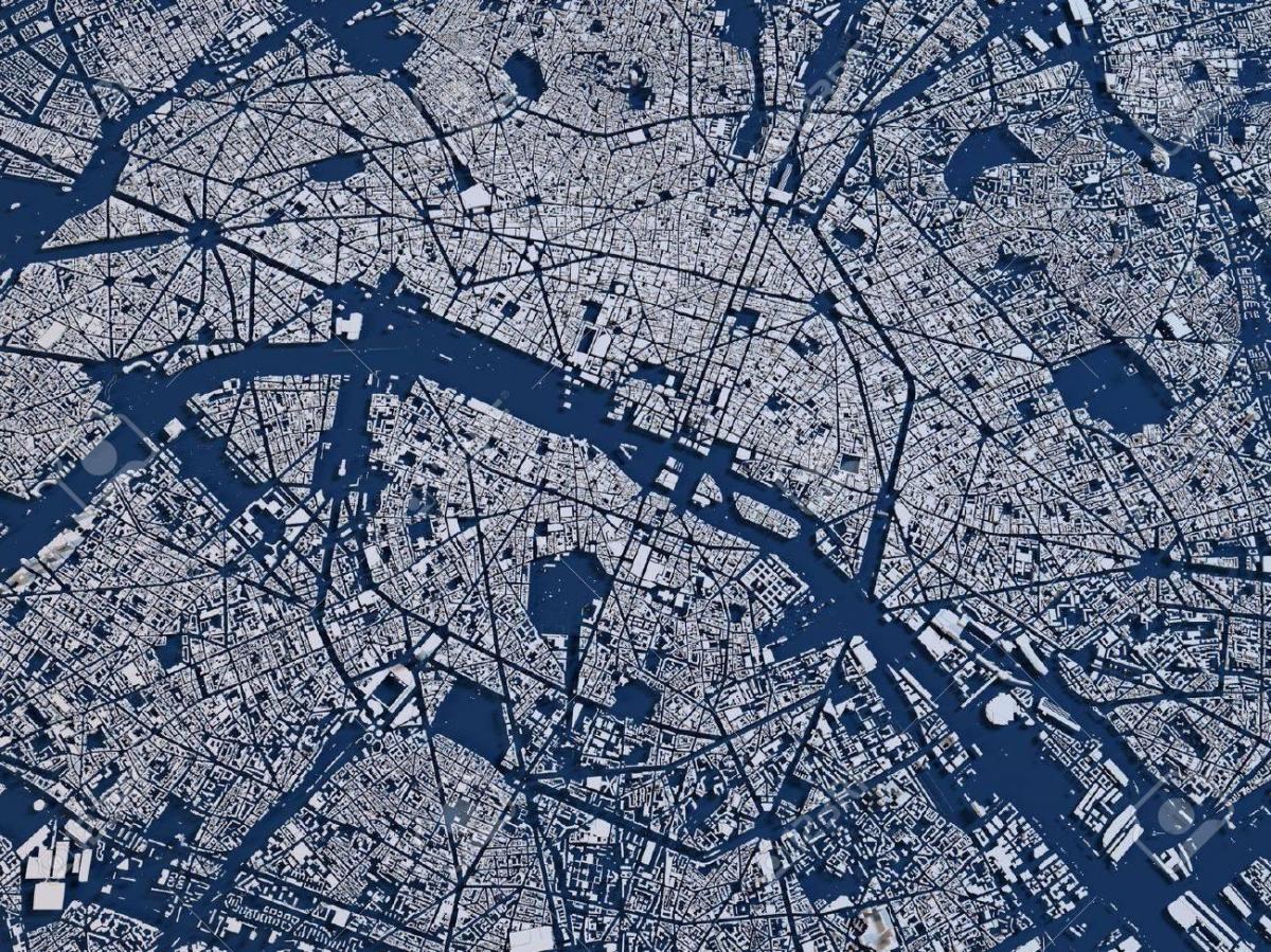 Карта Парижа со спутниковыми 