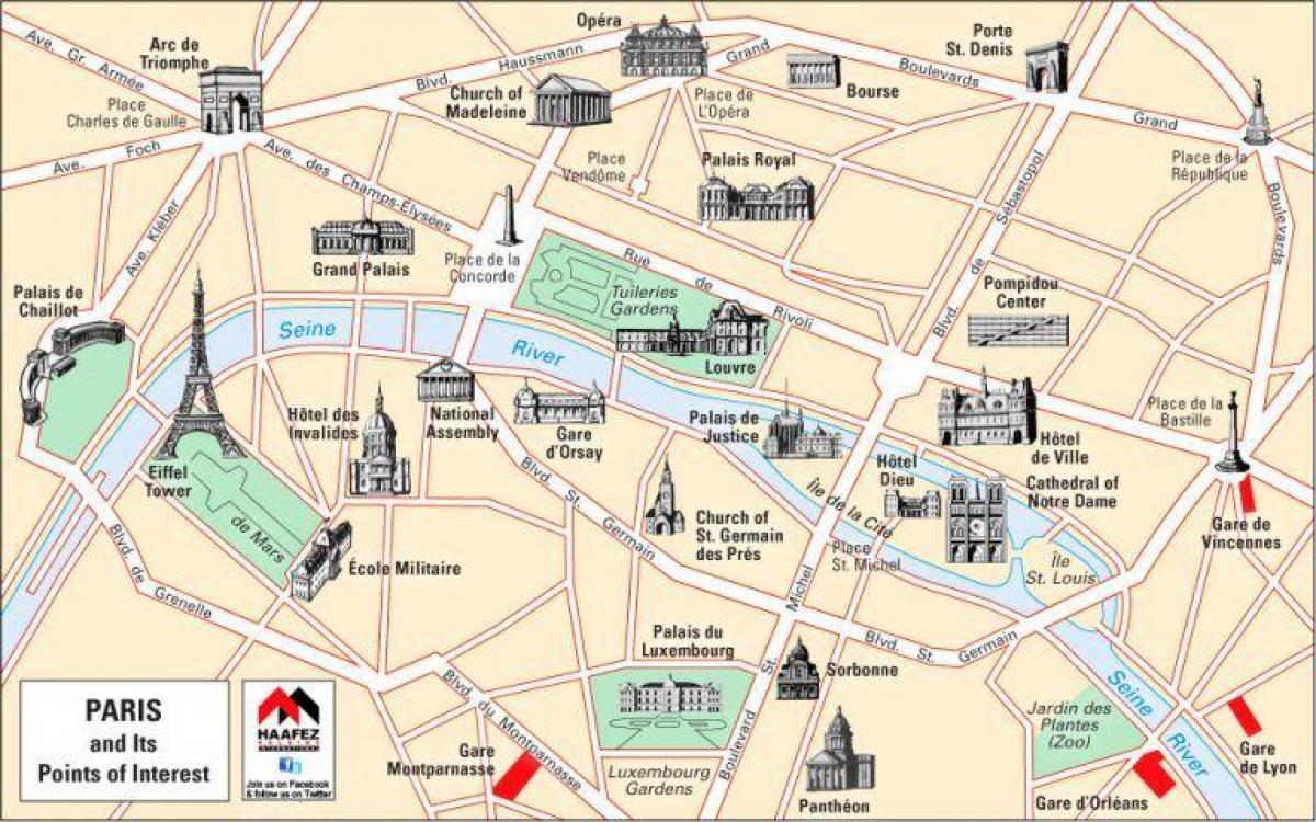 Карта Парижа церквей 
