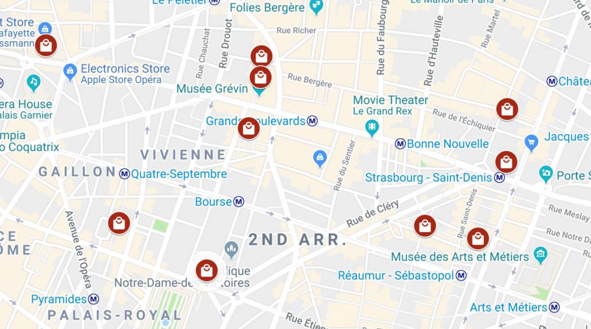 Карта Парижа проходы