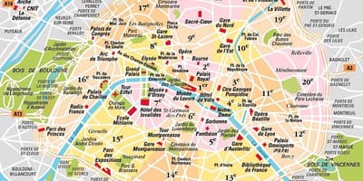 Округе карте Парижа, Франция