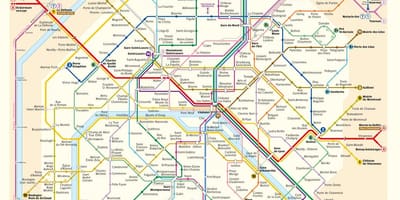 Метро Парижа карта