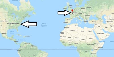 Париж расположение на карте мира