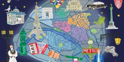 Карта Парижа ночная жизнь