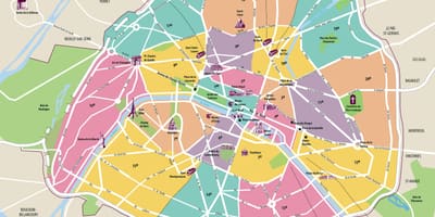 Карта Парижа