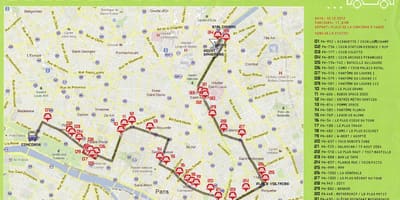 Карта уличного искусства Парижа 