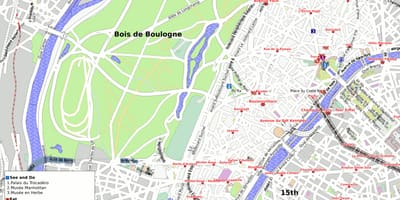 Карта 16 округе Парижа 