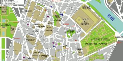 Карта 5-м округе Парижа