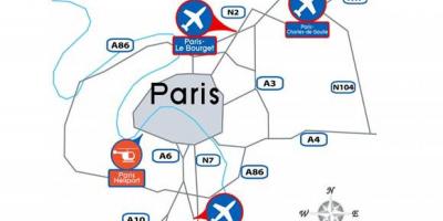 Париж международный аэропорт карте