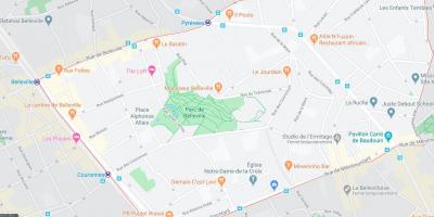 Карта Бельвиль Париж