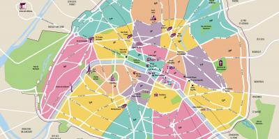 Карта города Париж