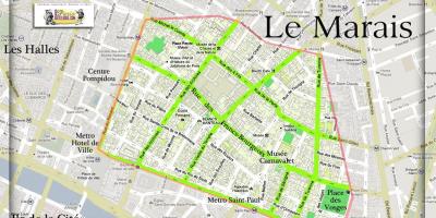 Карта Парижа Марэ