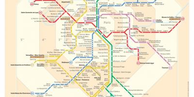 Парижское метро железнодорожный карта