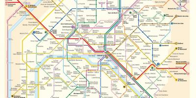 Карта Парижа на трамвае