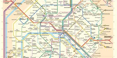 Карта Парижа метро 