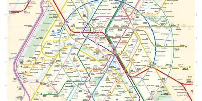 Железнодорожный карте Парижа, Франция