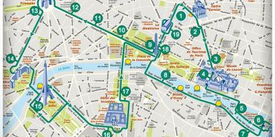 Париж пешеходная экскурсия по карте