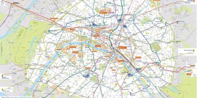 Париж общественным транспортом карте