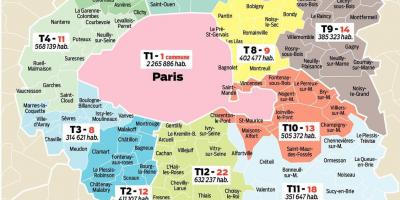 Карта Парижа площадь Франции