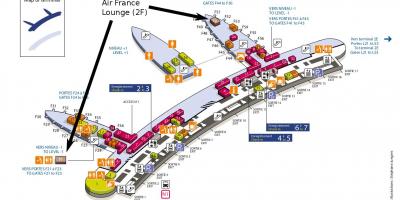 Шарль де Голль терминал аэропорта карте 2е в 2Ф