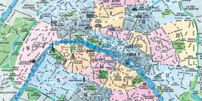 Карта Парижа кварталы города