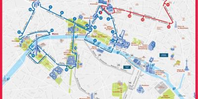 Париж-хоп-хоп-офф маршрут на карте